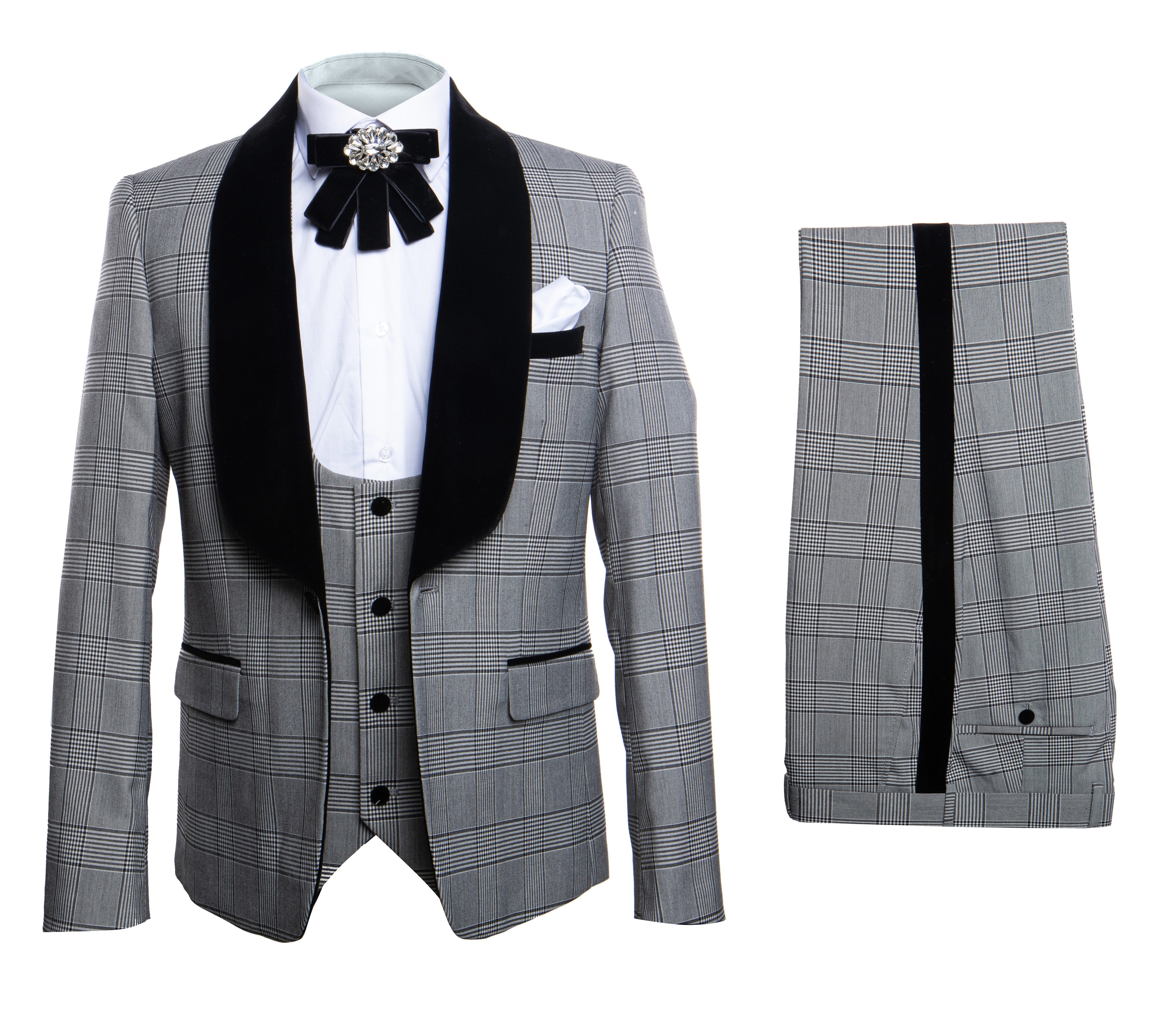 Rossi Man RM1295 3-Piece Smoking Tuxedo