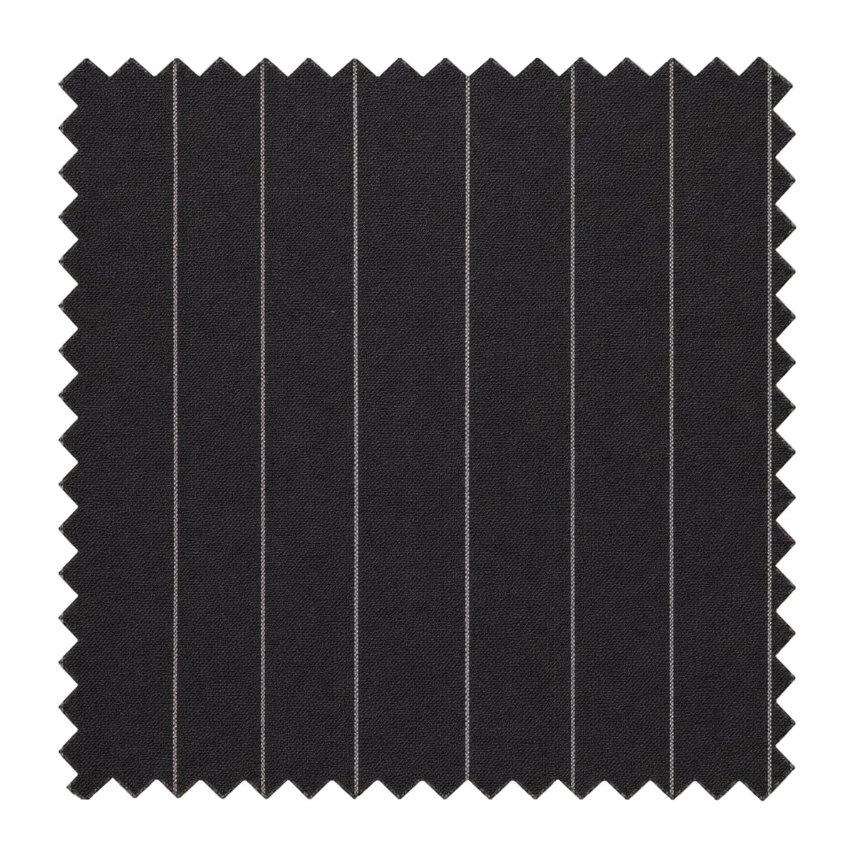 Tuscany Collection - Regular Fit 2-Piece Pinstripe Double Breasted Suit - Black fabric swatch