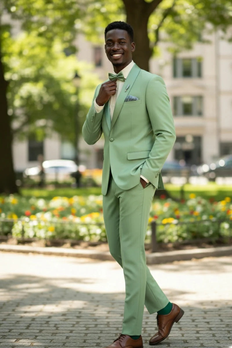 Sage 1-Button Shawl Tuxedo