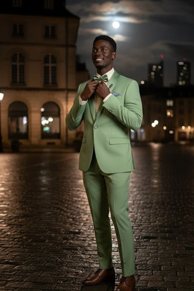 Sage 1-Button Shawl Tuxedo