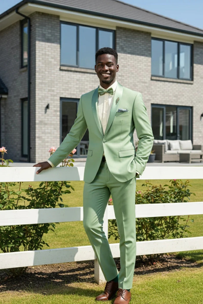 Sage 1-Button Shawl Tuxedo