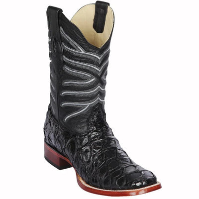 Black Pirarucu Cowboy Boots by Los Altos Boots