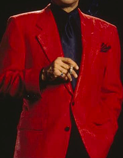 Red Casino-Inspired Blazer for Men