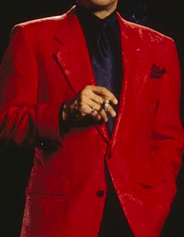 Red Casino-Inspired Blazer for Men