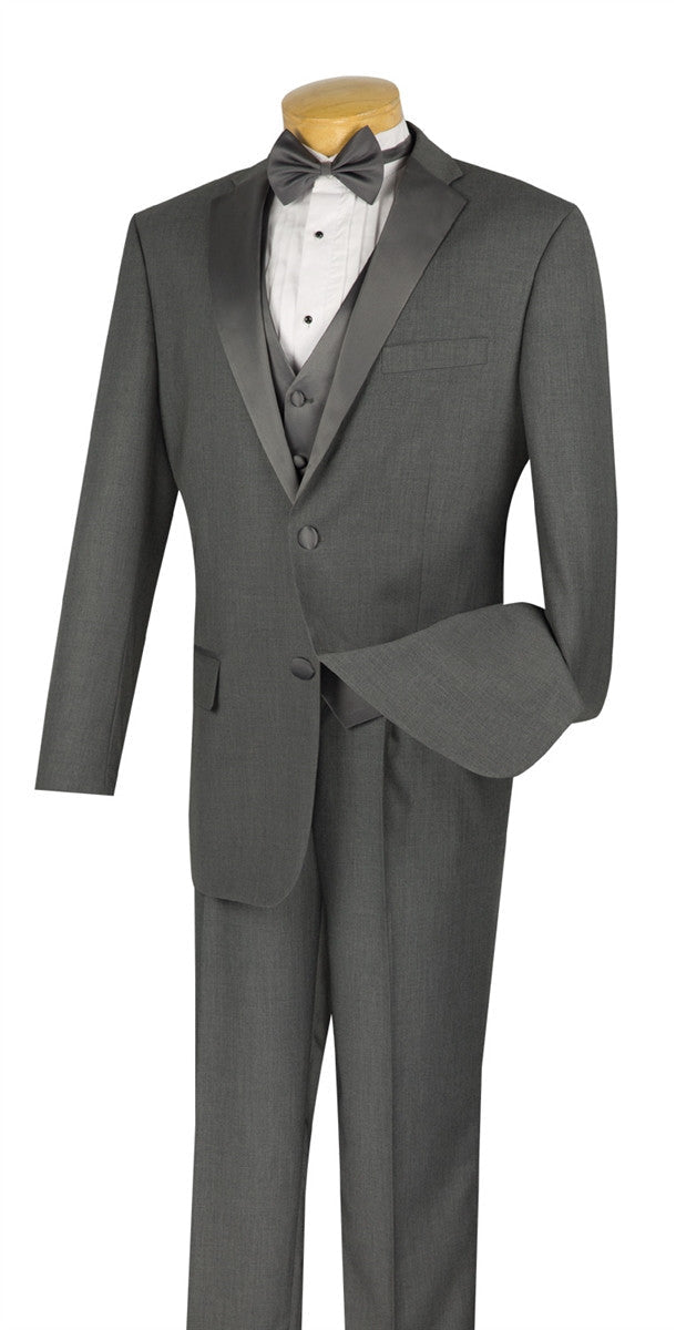 Santorini Regular Fit Gray Tuxedo 4pc Set