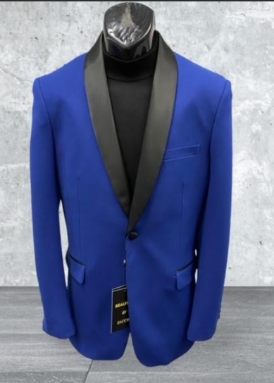 Men's Blazer Black ~ RoyalBlue Tuxedo Dinner Jacket and Blazer Two Toned