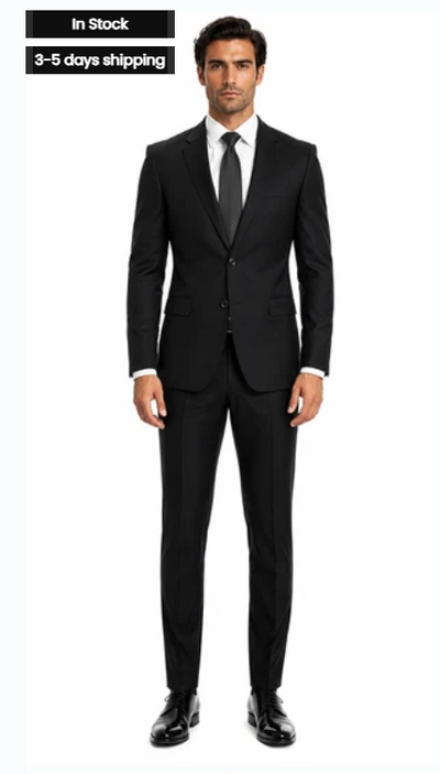 Linen Black Summer Suit for Men