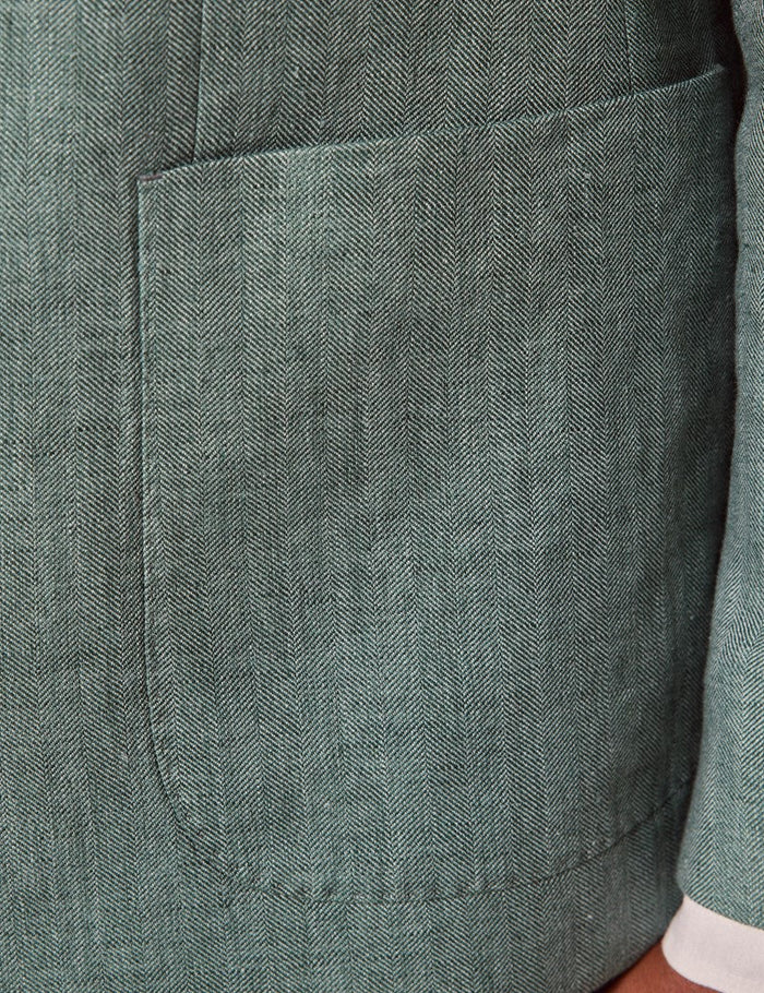 Men's Sea Green Linen Beach Wedding Suit
