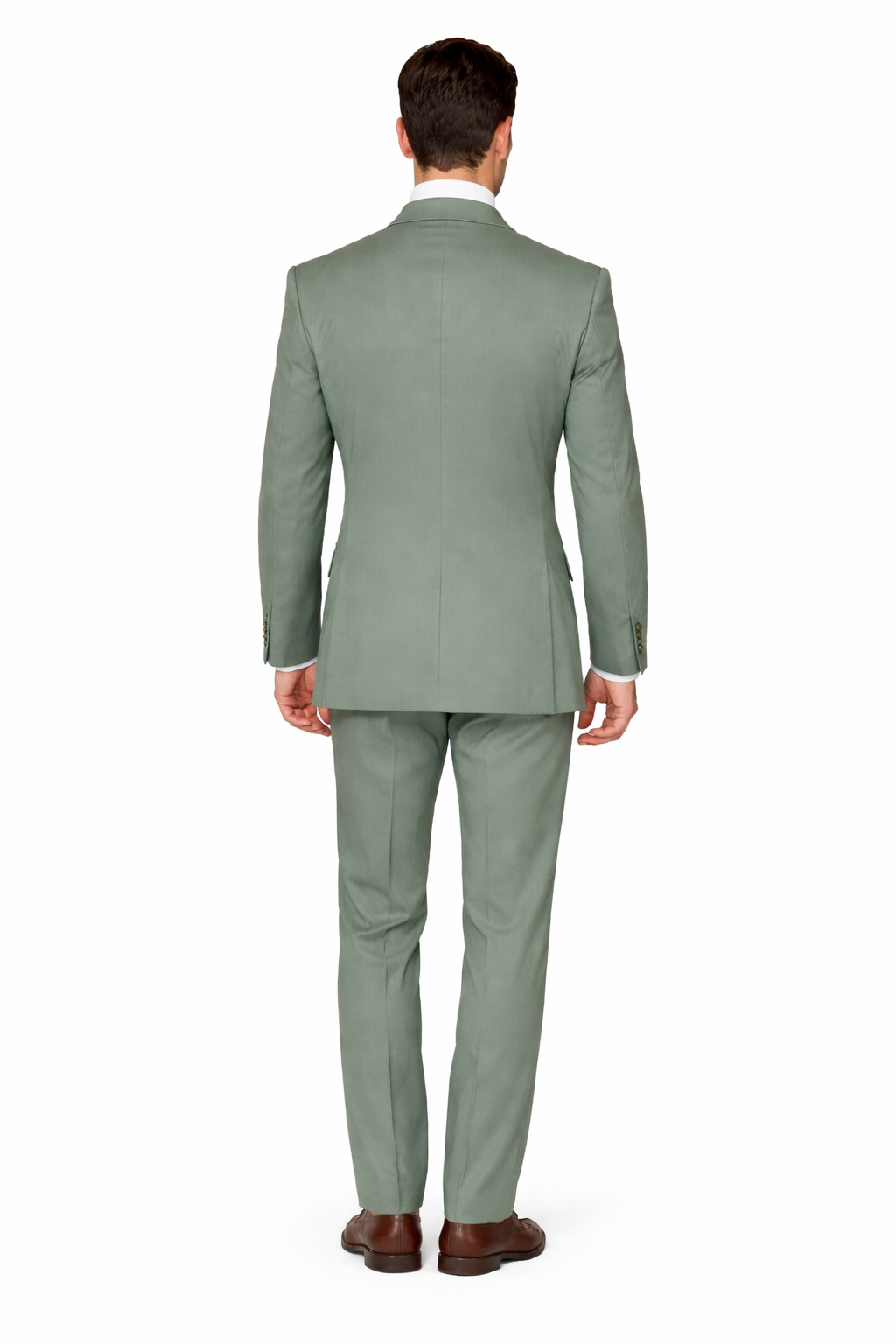 Mint Green Seersucker Peak Lapel Suit by Rossiman