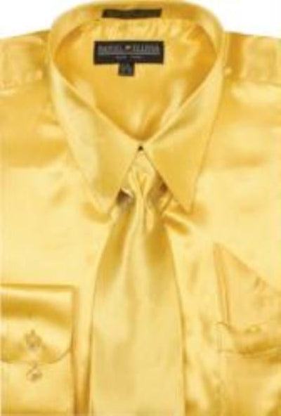 Fashion Cheap Priced Sale Gold Shiny Silky Satin Men's DressCheap Priced Shirt Online Sale