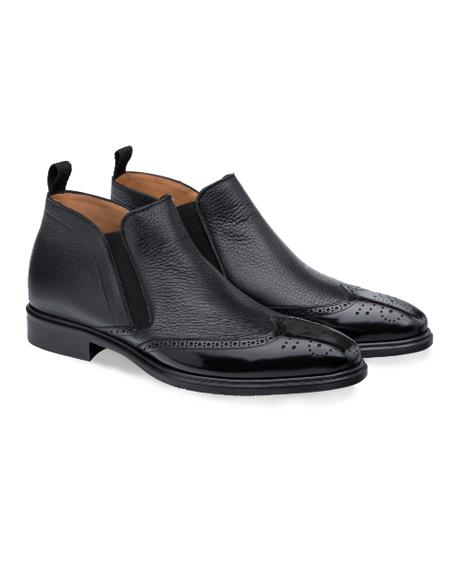 Mens Dress Ankle Boots Mens Mezlan Shoes Leather And Rubber Sole Shoes Black