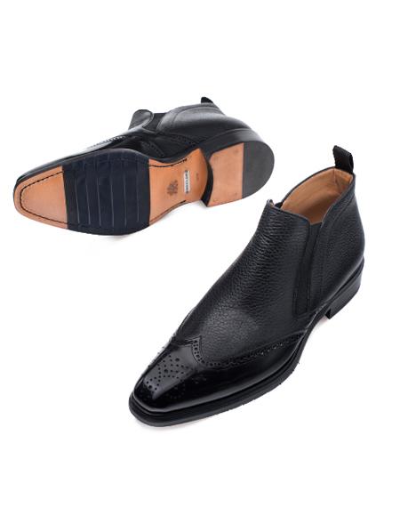 Mens Dress Ankle Boots Mens Mezlan Shoes Leather And Rubber Sole Shoes Black