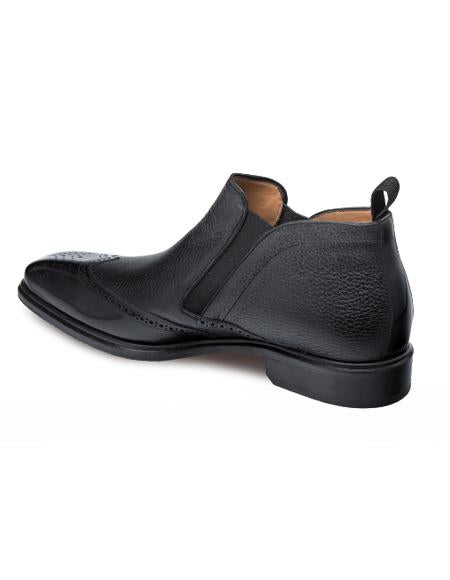 Mens Dress Ankle Boots Mens Mezlan Shoes Leather And Rubber Sole Shoes Black