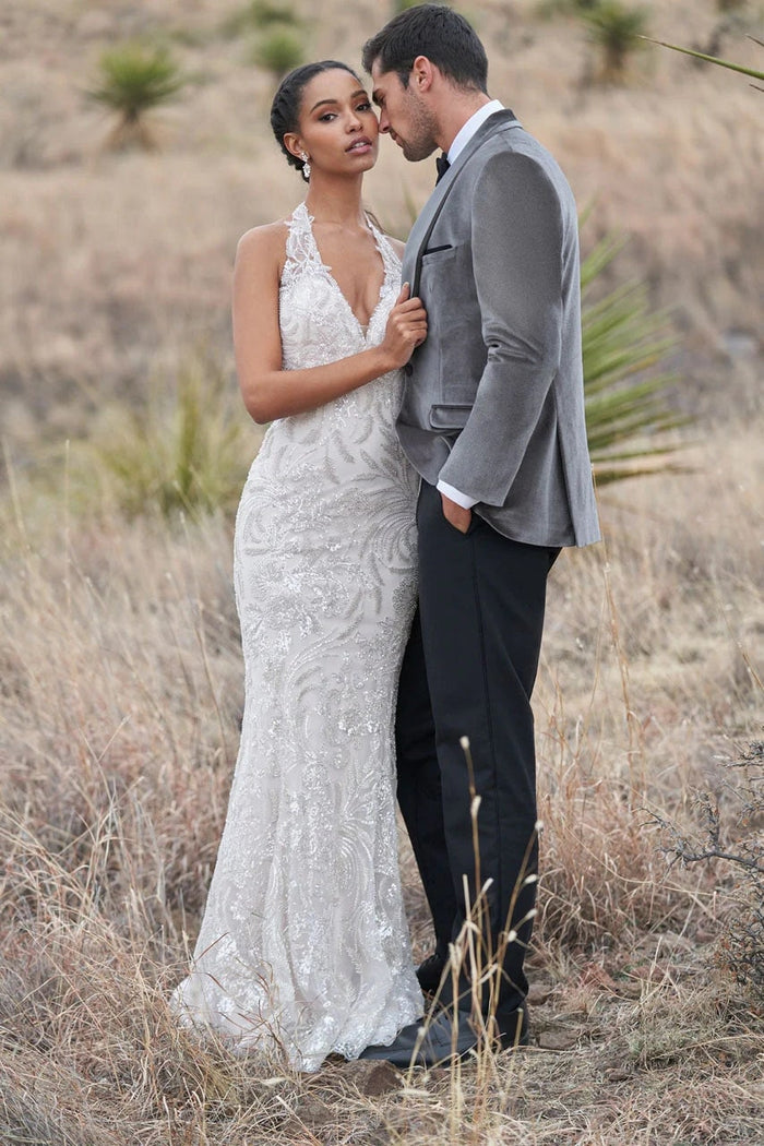 Velvet Blazer - Mens Blazer - Dinner Jacket - Venice Silver Grey Velvet Dinner Jacket Separates