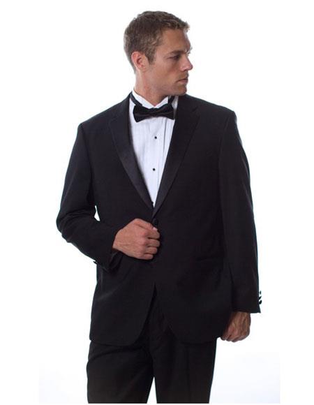 Brand: Caravelli Collezione Suit - Caravelli Suit - Caravelli italy Caravelli Men's 2 Piece Formal Wear Black Tuxedo