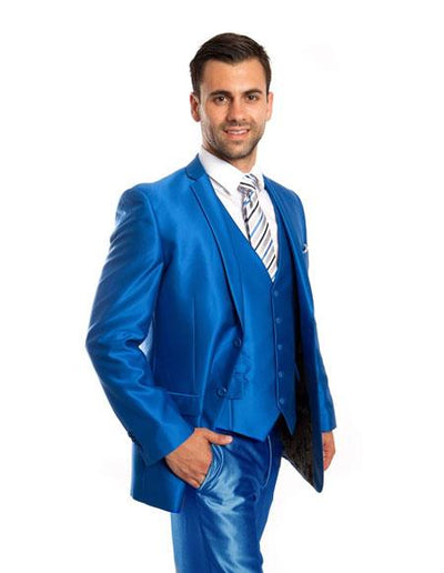 Men's 3 Piece Suit Slim Fit Blue Suit