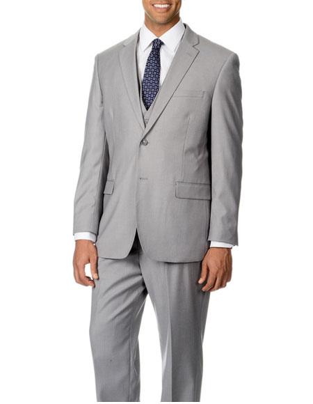 Brand: Caravelli Collezione Suit - Caravelli Suit - Caravelli italy Caravelli Men's 2 Button Light Grey Modern Fit Suits