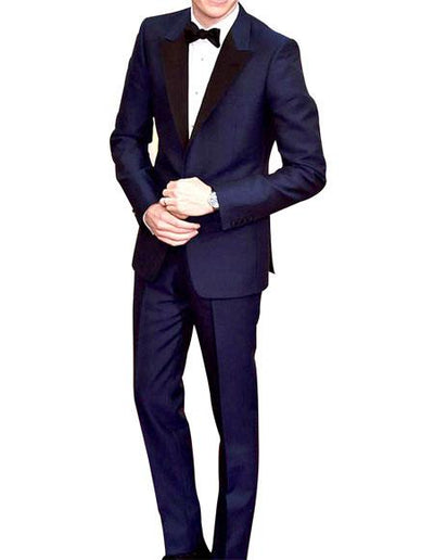 Men's Navy Peak Lapel 1 Button Slim Fit Tuxedo