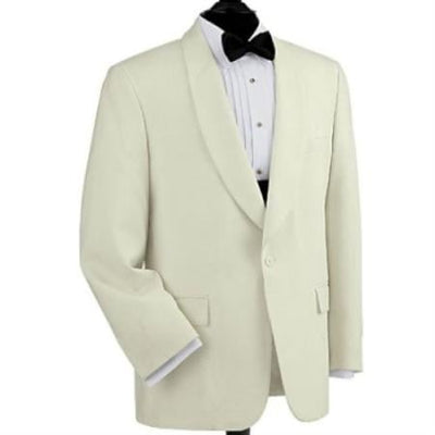 Dinner Jacket 1-button Shawl, Color: white