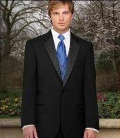 skinny Fitted Slim Fitc Cut Designer 1 Button Notch Tuxedo