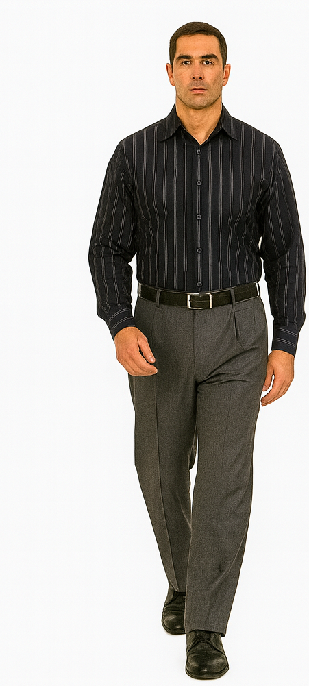 Slacks Grey unhemmed unfinished bottom