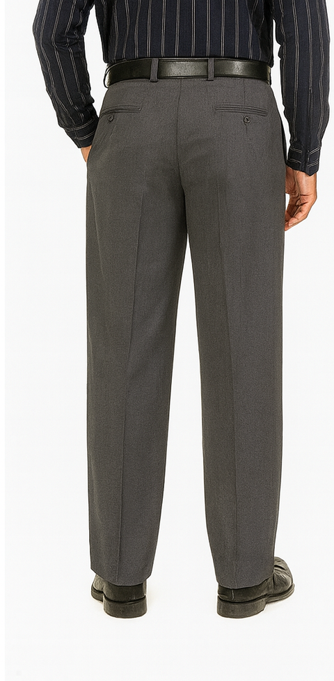 Slacks Grey unhemmed unfinished bottom