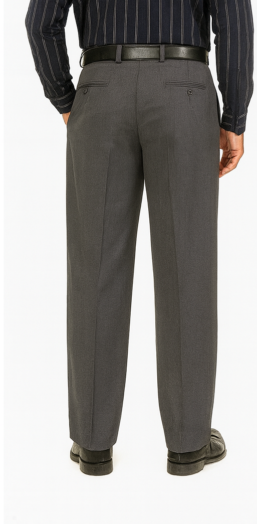 Slacks Grey unhemmed unfinished bottom