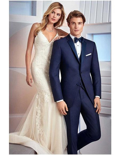 Navy Blue Suit - Navy Suit Mens Slim Fit Dark Navy 2 Button Suit