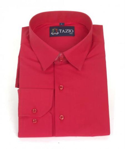 Affordable Clearance Cheap Mens Dress Shirt Sale Online Trendy - Slim Fit Red Men's Dress Shirt