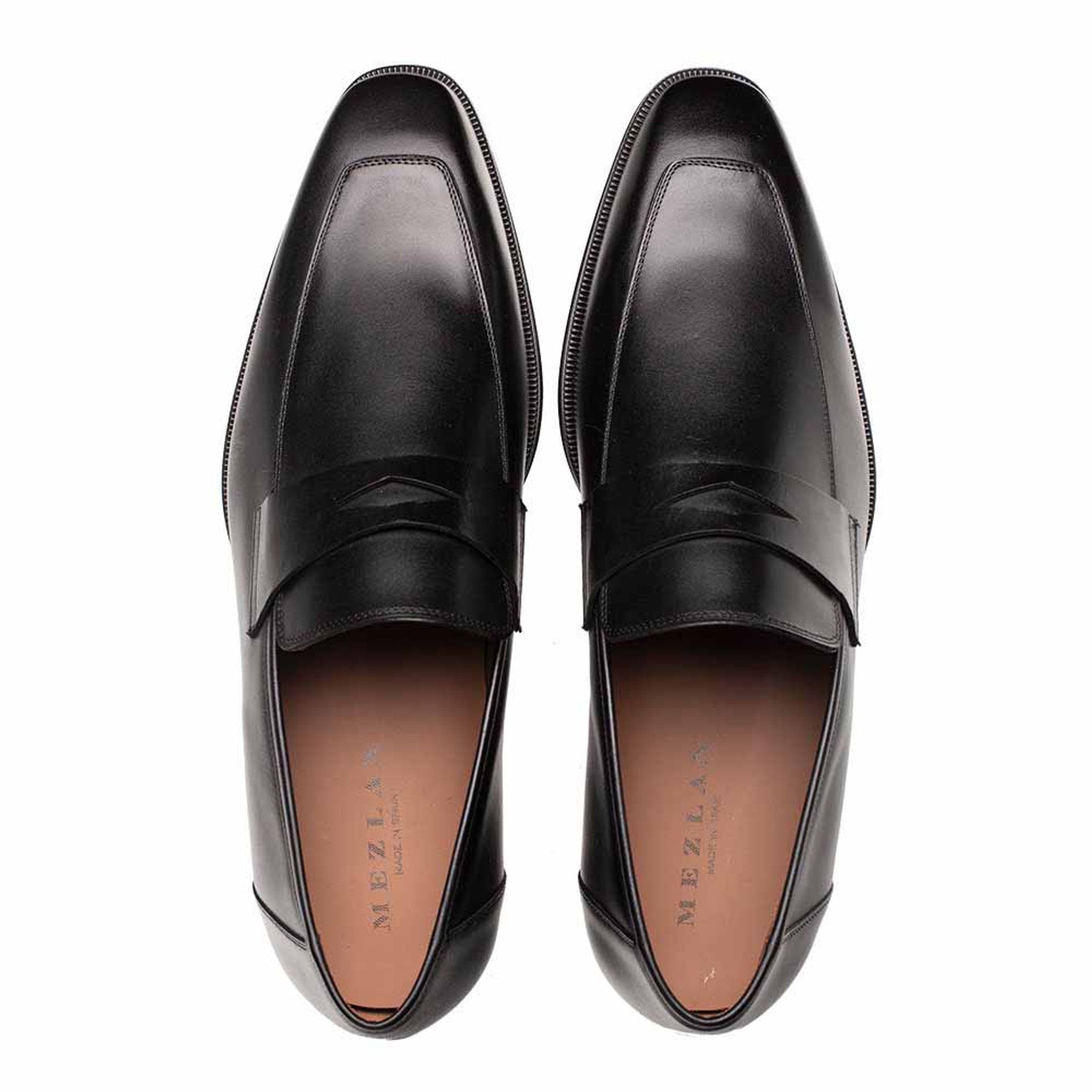 Avenue Rubber Sole Penny Black MenŸ??s Loafer Shoes By Mezlan Made In Spain Brand
