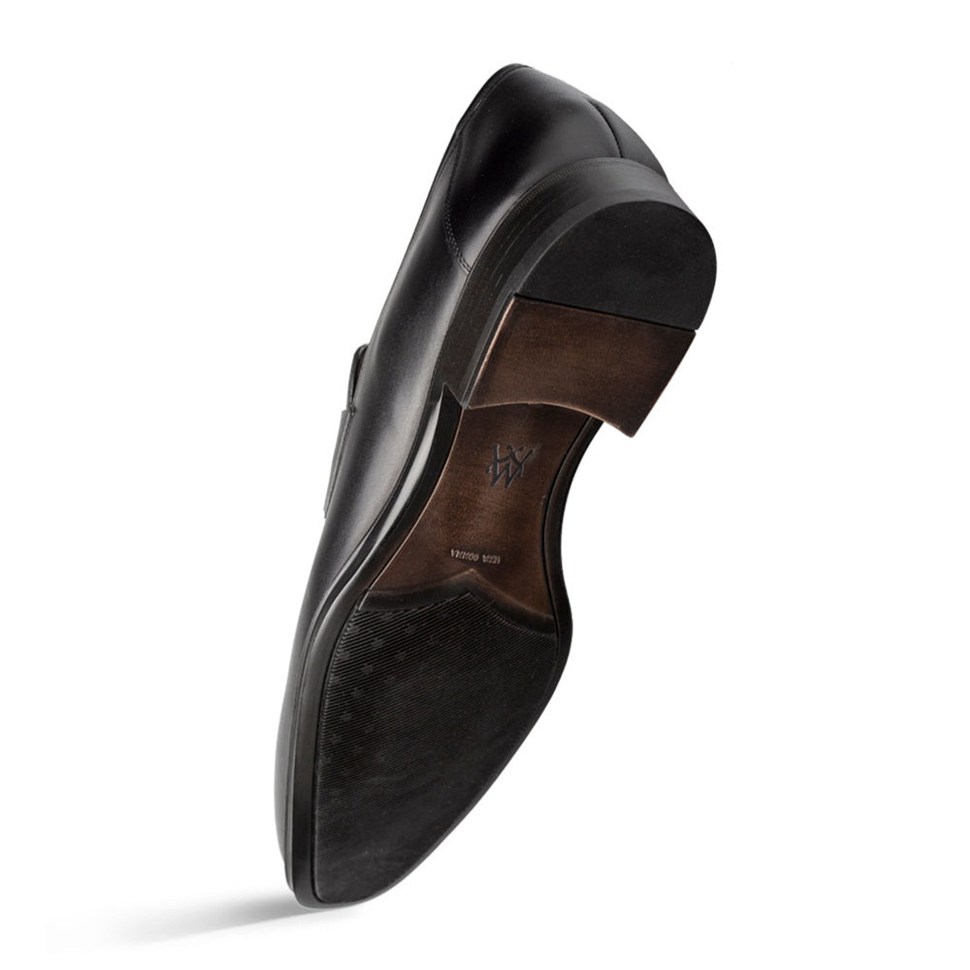 Avenue Rubber Sole Penny Black MenŸ??s Loafer Shoes By Mezlan Made In Spain Brand