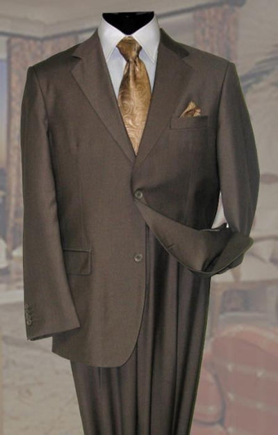 Solid Color Taupe ~ Mocca ~ Slate Men's Suit 2 Button 2PC mensusa