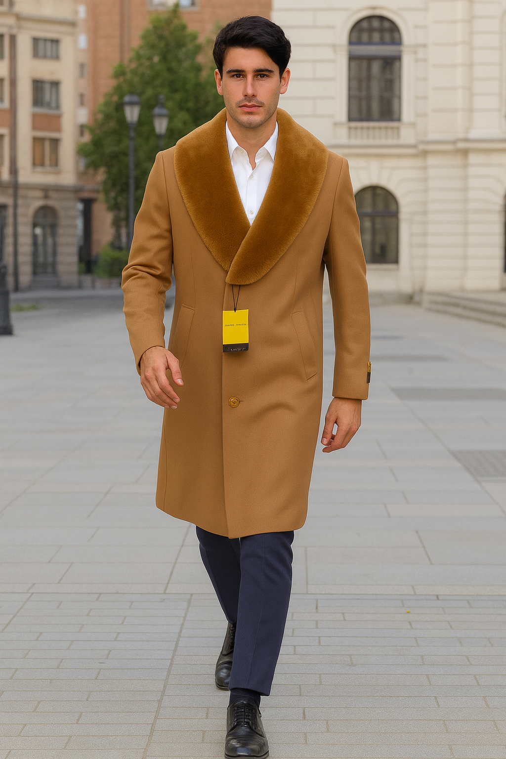Men's Full-Length Cashmere Overcoat