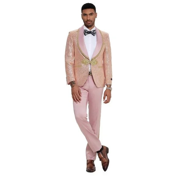 Blush Paisley 2pc Suit by Tazzio - 2026 Prom Special
