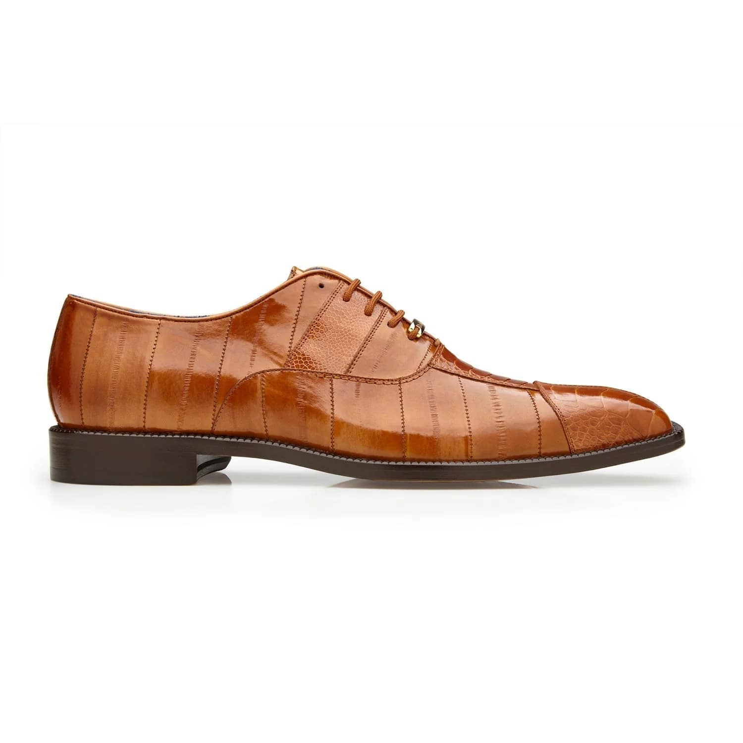 Belvedere Mare Split-toe Camel Ostrich & Eel Oxfords