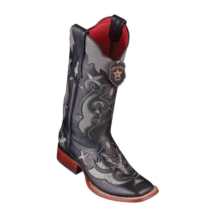 Teju Lizard Gray Square Toe Women’s Boot