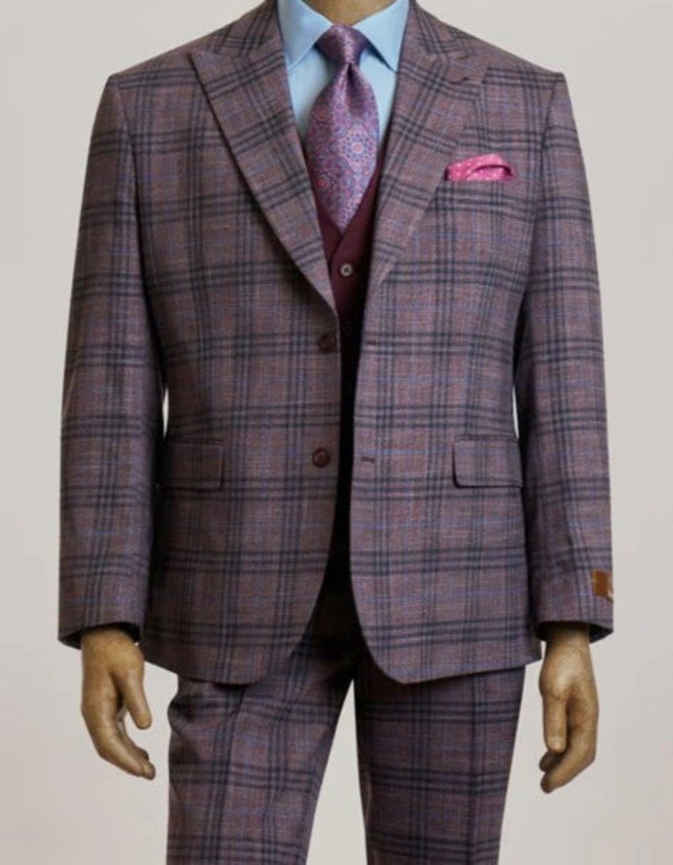 Mauve Modern Fit Suit by Rossiman
