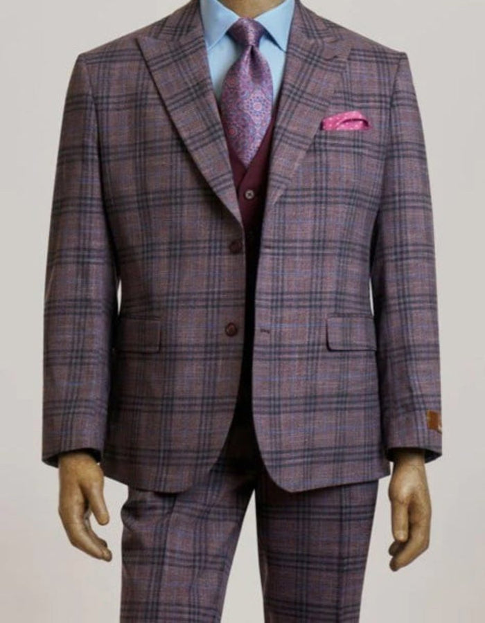 Mauve Modern Fit Suit by Rossiman