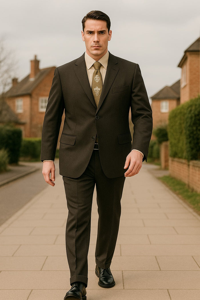 Suits For Big Man BIG & TALL CHARCOAL Discounted Sale Up to Size 82 SUIT HAND MADE - Color: Dark Grey Suit