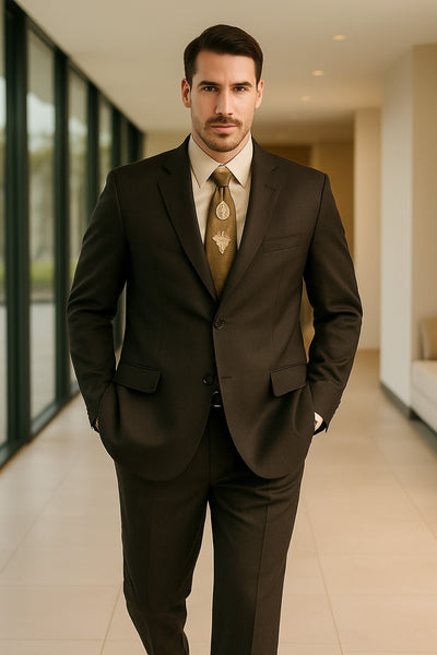 Suits For Big Man BIG & TALL CHARCOAL Discounted Sale Up to Size 82 SUIT HAND MADE - Color: Dark Grey Suit