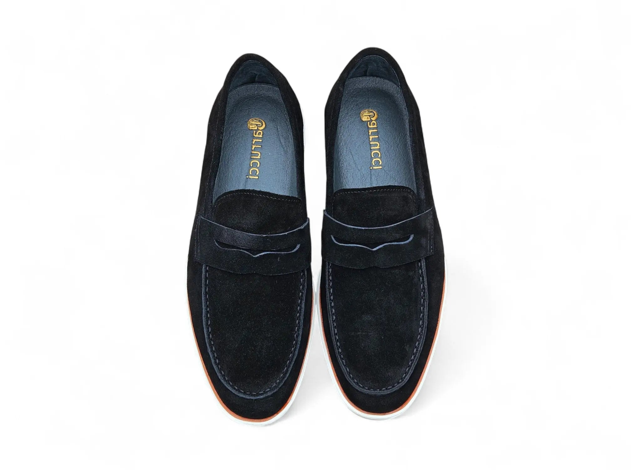 Carrucci Supple Suede Penny Loafer with Sporty Sole