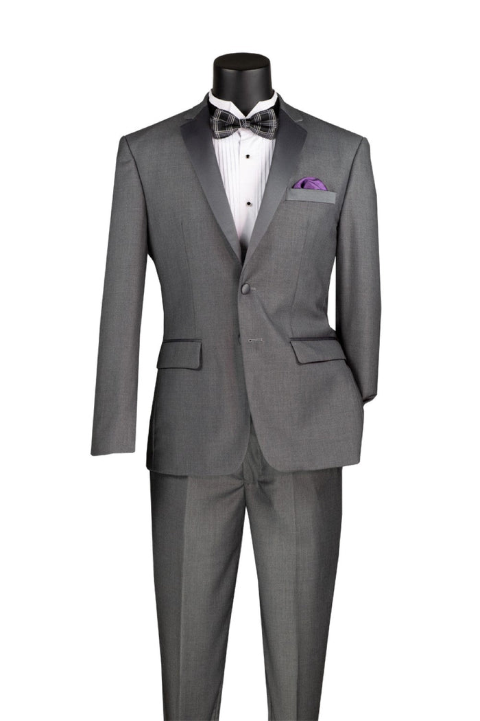 Excalibur Slim Fit Gray 2-Piece Tuxedo