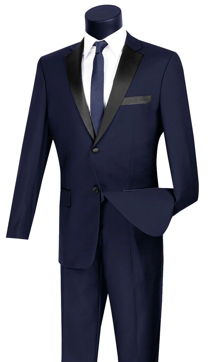 Excalibur Slim Fit Navy 2-Piece Tuxedo