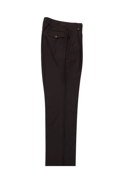 Tiglio Luxe Brown Wide Leg Wool Dress Pants 2576