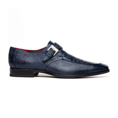 Toluca Navy Blue Monk Strap Dress Shoes