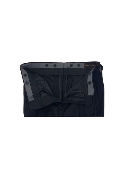 Tiglio Luxe Marbella Black Wool Semi-Wide Pants