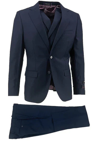 Porto Slim Fit Wool Suit & Vest by Tiglio Luxe