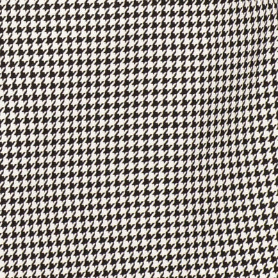 Close-up detail of black houndstooth suit jacket fabric pattern