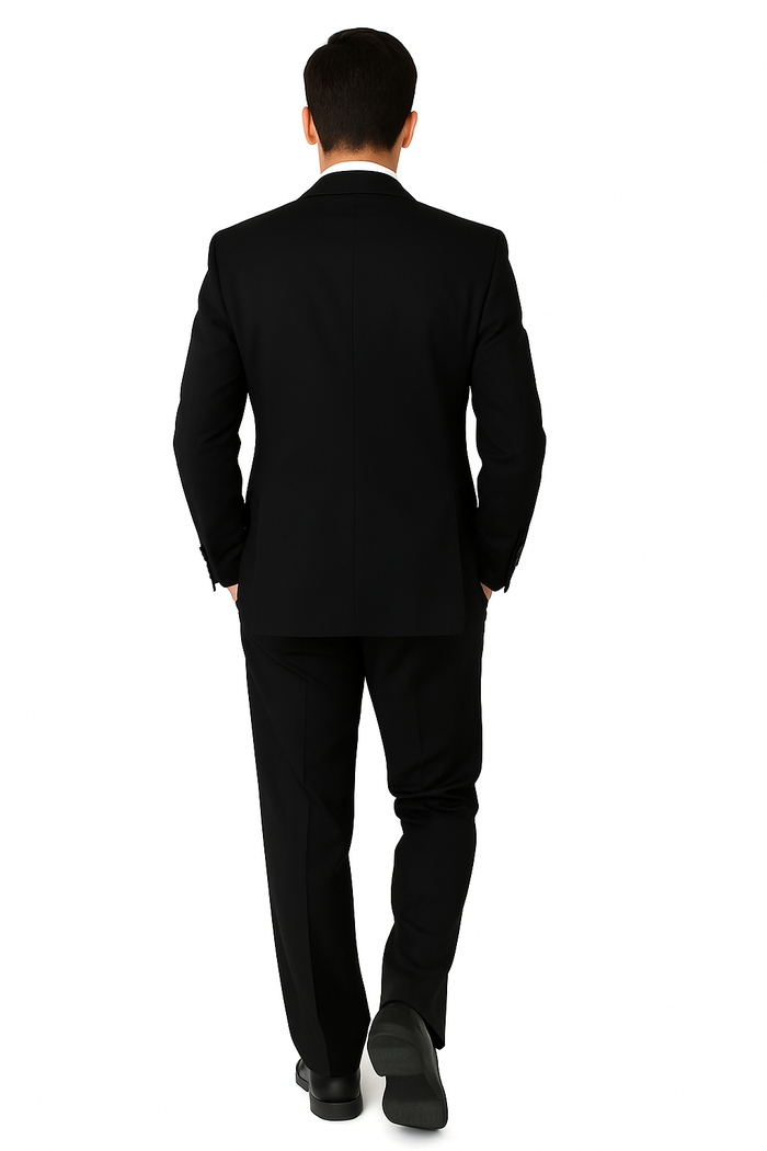 Milano Moda 3-Button Navy Suit for Men