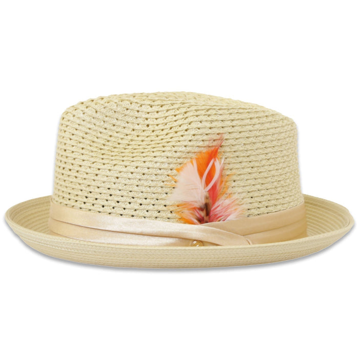 Castor Tan Fedora – Men’s Crushable Straw Dress Hat